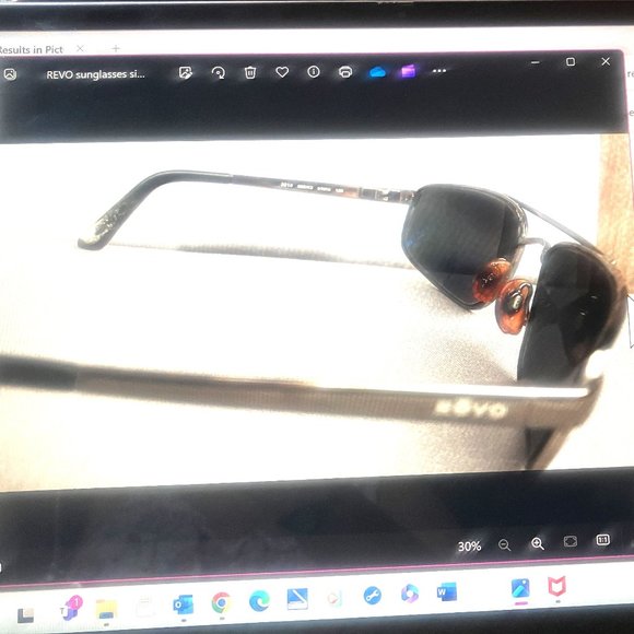 REVO sunglasses 3014 080/k3 6101b 125 polarized ITAL Metal FrameH20 Grey green - Picture 6 of 6